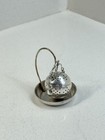 Vintage Sterling Silver Tea Ball Infuser With Silverplated Drip Stand Tea 
