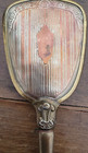Vtg Gold Tone Metal Vanity Hair Brush Bristles 10  Ornate Baroque Victorian 