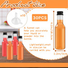30 Pack 1 7oz Mini Liquor Bottles With Black Cap plastic Alcohol Bottles With 10