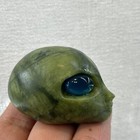 1pc Natural Vine Jade Quartz Carved Alien Skull Crystal Reiki Healing Gem Gift