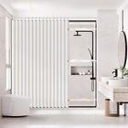 Acordion Shower Curtain Magnetic Folding Shower 77 w X 72 l  pack Of 1  White