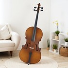 4 4 Full Size Acoustic Cello Set For Beginners - Bag  Bow  Rosin   Matte Gold