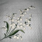 Vtg  Linen   Cotton Lace Border Handkerchief With Original Tag Bridal