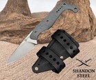 Civivi Sokn Fixed Knife 2 88  Full Tang Nitro V Steel Blade Gray G10 Handle 27-2