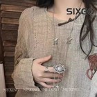 Chinese Style Vintage Pendant Necklace Ethnic Sweater Chain Jewelry For Women