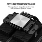 Id-cooling Is-55 Black 57mm Low Profile Cpu Cooler  5 Heatpipes All