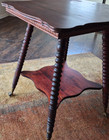 Turn Of The Century Mahogany Parlor Table W ball   Claw Feet-as Found