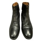Ovation Black Leather Front Zip Paddock Riding Boots Equestrian Womens Us 9