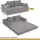 Convertible Futon Sofa Bed 59  Folding Boneless Loveseat Small Couch