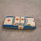 Vintage Nomura Tn Japan Tin Litho Friction Ambulance Toy Car 6544 Circa 1950s