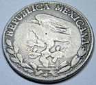 1824-jm First Year Hook Neck Mexico Silver 2 Reales Cap And Ray  1800 s 2r Coin