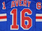 Sean Avery Signed Autographed New York Rangers Blue Hockey Jersey Jsa Coa