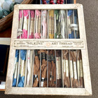 1930s American Thread Co Silkine Store Display Box   100 Embroidery Floss Skeins