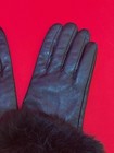 Sz 8 5 Women   s Genuine Sheepskin Gloves Michael Kors Genuine Rabbit Cuffs India
