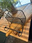 Wire Basket Decorative Storage Vintage-metal Cabinet   Wall Mounted Rustic W bar