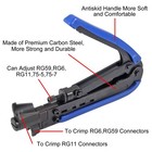 20pcs F Type Rg6 Compression Connectors Coaxial Cable Crimper Kit With Wire    