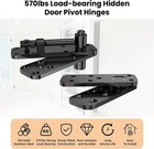 Hidden Pivot Hinge  570lbs Load-bearing Heavy Duty Hardware For Bookcase  Murphy