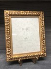 Vtg Ornate Chunky Carved Raised Wood Scroll Gold Gilt Photo Frame For 8 X 10
