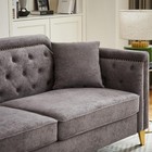 61 5-inch Loveseat Modern Comfy  2-seater Couch Grey