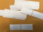100 Pieces Adhesive Blank White Scrap Labels  2 x1  Synthetic Material  