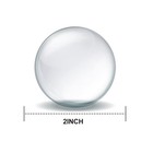 Spisohdx 8 Pack 2 Inch Crystal Clear Glass Dome Cabochons - Round Flat Back F   