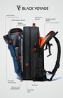 Blackvoyage Vortex Vacuum Seal Travel Backpack 60l  Blue Aero