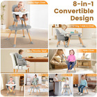 8-in-1 Baby High Chair  Convertible High Chair For Babies And Toddlers booster S