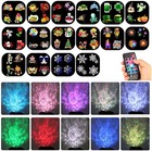 Halloween Christmas 64 Patterns Indoor Outdoor Led Moving Laser Projector Light