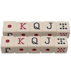 Set  10  Spanish Poker Dice Ivory Tone   Storage Pouch Bundle Dados Cubilete