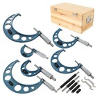 New 6 Pcs 0-6  Precision Outside Micrometer Set 0 0001  Carbide Standards Set
