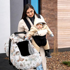 Baby Car Seat Cover  Winter Kick-proof Infant Cover With Peep Window  Gray Anima