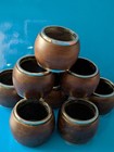 Williams Sonoma Napkin Rings Mango Wood And Nickel Set Of 8 
