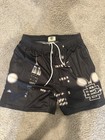 Eric Emanuel Men s Black white Mesh Basketball Shorts M Drawstring Ee Logo