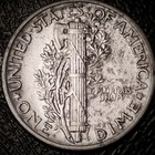 1943 Mercury Dime - Au - 90  Silver Winged Liberty 10c