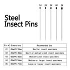 500 Pieces - 5 Sizes Stainless Steel Insect Pins Kit Specimen Entomology Pins
