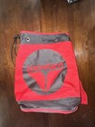        vintage Snowbird Utah Ski Resort Pull String Red Bag Backpack With Zip Strap