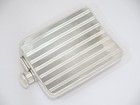 6 25 In - Sterling Silver Tiffany   Co  Antique Striped Flask