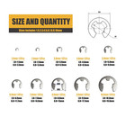 304 Stainless Steel E Clip Assortment Kit E-clip External Retaining Ring Assortm