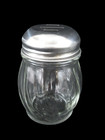Kitchen Supplies Set - 2 Glass Shakers   2 Metal Creamers Pre-owned