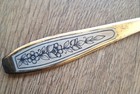 Antique Silver Russian Spoon Niello Ussr Gold Gilt Engraving   875 Silver  61g