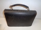 Antique Black Leather Doctors Medical Bag