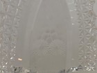 Vtg Czechoslovakia Clear Cut Glass Vanity Perfume Bottle With Etched Floral Dec 