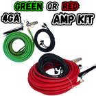 Soundqubed 4 Gauge Amp Kit Cca Amplifier Wiring Complete Install Green Wire Kit