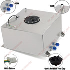 40l 10 Gal Aluminum Fuel Surge Cell Tank Fitting Sensor Foam Inside New