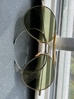 Antique  40 s Ray Ban Aviator Sunglasses   Case By Bausch   Lomb 12kt  G f  Read