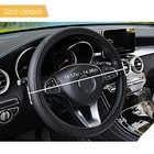 Leather Car Steering Wheel Cover  Elastic  Breathable Anti-slip  Black1