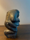 Inuit Eskimo Hunter   Fish Carving Signed Canada Eskimo Art Journey Soapstone
