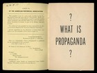 1944 What Is Propaganda  War Dept Booklet With Disney Illustrations