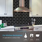  12  X 12  Peel And Stick Backsplash Tiles For Kitchen  Shiny Black