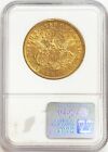 1872 Gold Us  20 Liberty Head Double Eagle Coin Ngc About Unc 58  pq 